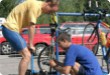 Olympic Triathlon - 2007 - Jahr, als es mehr als 30 war. (C) in Schatten und ein Block des Eises... Olympic Triathlon - 2007 - Jahr, als es mehr als 30 war. (C) in Schatten und ein Block des Eises...